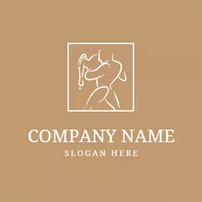 Aquarius Logo Strong Man Holding Aquarius Bottle logo design