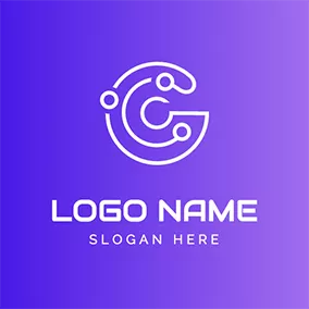 Science & Technology Logo Structure Line and Galaxy logo design