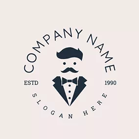 Business & Consulting Logo Suit Gentleman Butler logo design