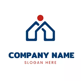 Sun Logo Sun Over House Town logo design