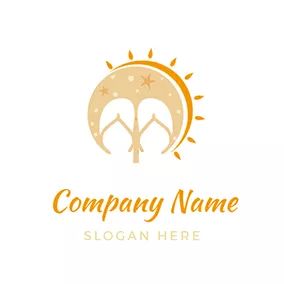 Strand Logo Sunshine and Slippers logo design