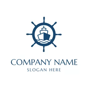 Travel & Hotel Logo Super Sized Sailing Freighter logo design