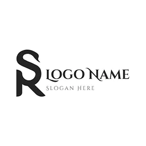 Sr Logo Swan and Simple Letter R S logo design