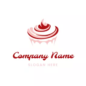 Bakery Logo Sweet Cream Cup Cake logo design