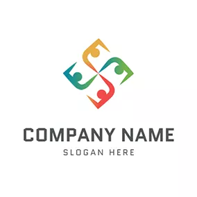 Union Logo Swirl Human Abstract Letter S S logo design