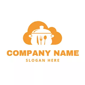 Pan Logo Tableware Cloud Simple Pan logo design