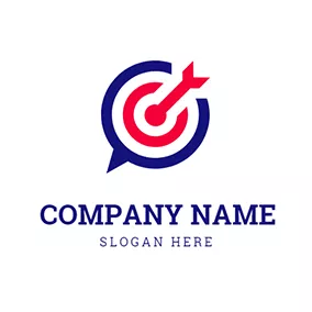 ターゲットロゴ Target Dialogue Box and Red Dart logo design