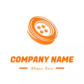 Button Logo Three Dimensional Button logo design