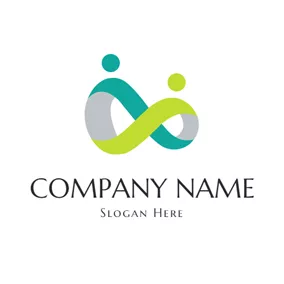 Emblem Logo Three Dimensional Infinity Icon logo design