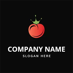 Kronen Logo Tomato With Crown logo design