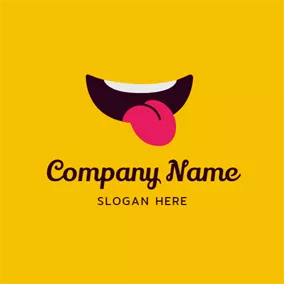 Children & Childcare Logo Tongue and Mouth Icon logo design