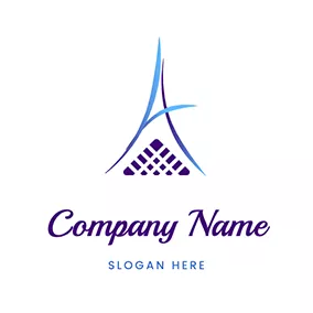 Construction Logo Tower Shape Paris Logo logo design