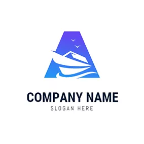 Sea Logo Trapezoid Sea Simple Ark logo design