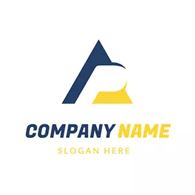Ap Logo Triangle and Letter A P logo design
