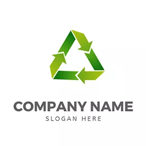 Environment & Green Logo Triangle Circulation Icon logo design