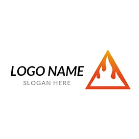 Abstract Logo Triangle Fire Logo logo design