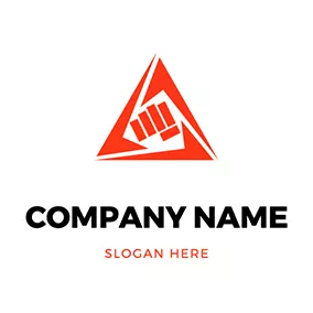 Fight Logo Triangle Punch Logo logo design