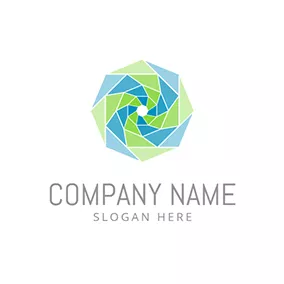 Shutter Logo Triangle Quadrangle Figure Lens Spiral logo design