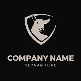 Lamb Logo Triangular Frame Lamb Head logo design