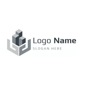 Realtor Logo Tridimensional Pedestal and Building logo design