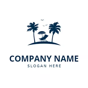 Tropical Logo Tropical Coconut Tree logo design