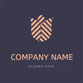 Stripe Logo Tulip With Stripe Logo logo design