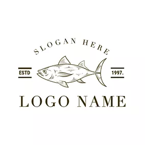 Restaurant Logo Tuna Fish Icon logo design
