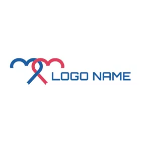 Non-profit Logo Twine Heart and Charity logo design