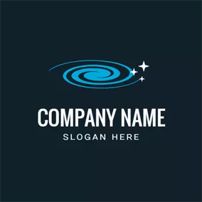 Planet Logo Twinkle Planet and Galaxy logo design