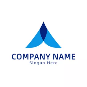 Peak Logo Unique Blue Arrow logo design