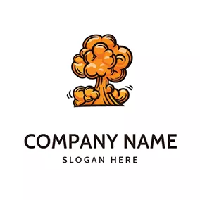 Bomb Logo Unique Bomb Cloud Outline logo design