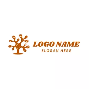 Coral Logo Unique Brown and White Coral logo design