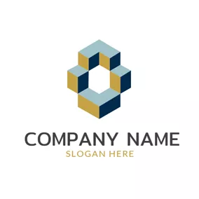 Letter Logo Unique Cubic Letter O logo design