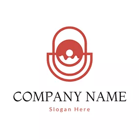 Music Logo Unique Doughnut and Microphone logo design
