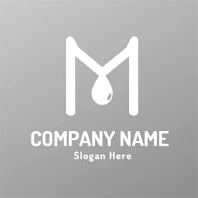 Letter Logo Unique Gray Letter M logo design