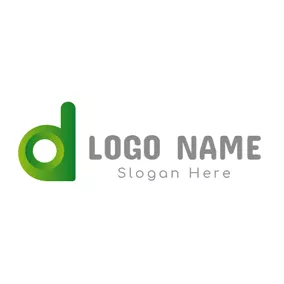 Letter Logo Unique Green Letter D logo design
