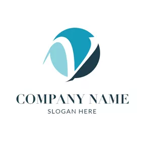 Letter Logo Unique Green Letter V logo design