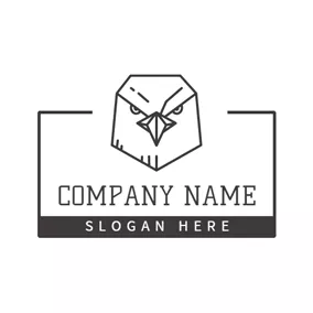 Falcon Logo Unique Paper Eagle logo design