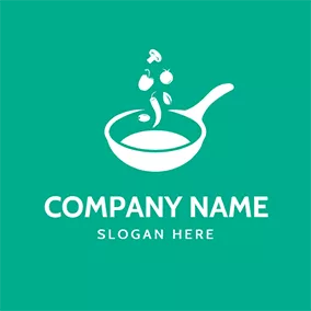Cooking Logo Vegetable Cooking and Pan logo design