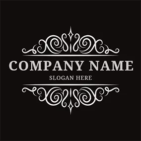 Silver Logo Vintage Decoration Symmetry logo design