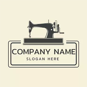 Handmade Logo Vintage Sewing Machine Handmade logo design