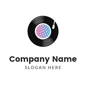 Club Logo Vinyl Disco Icon logo design
