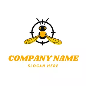 Pest Control Logo Vivid Fly and Sighting Device logo design