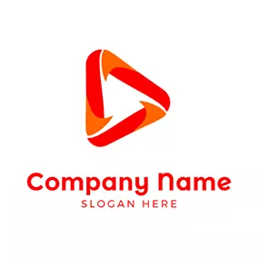 Ad Logo Vortex Play Button Advertising logo design