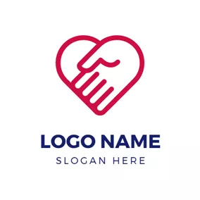 Non-profit Logo Warm Hand and Heart logo design