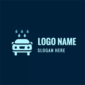 Car & Auto Logo Water Drop and Blue Car logo design