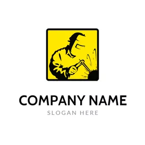 Pipe Logo Welder and Welding Equipment logo design