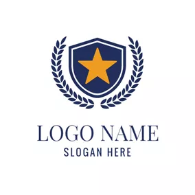 Non-profit Logo Wheat and Star Badge logo design