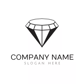 Fashion & Beauty Logo White and Black Diamond logo design