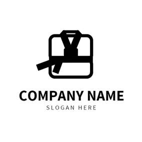 Clothing Logo White and Black Dobok logo design